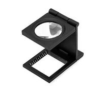 QWORK Cuentahilos, Lupa Plegable 10 x con Escala, para Textil, Joyería, óptica Monedas, Sellos