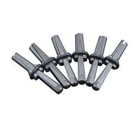 QWORK® Cuñas de cuña y plumas de grado industrial de 9/16 pulgadas para hormigón, mármol, granito, piedra, herramientas manuales (6)