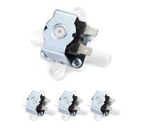 QWORK Discount Parts Direct - Válvula solenoide eléctrica de 12 V, normalmente cerrada, conexión de púas de 1/2 pulgada, paquete de 4 para lavadoras, dispensadores de agua y sistemas de riego,