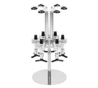 QWORK® Dispensador de 6 Cabezales de Botella, Soporte para dispensador de Bebidas, aleación de Aluminio, para Bar, Fiesta