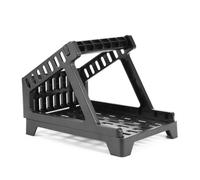 QWORK® Dispensador de etiquetas y soporte para etiquetas térmicas, para rollos y etiquetas plegadas, compatible con etiquetas 4x6, construcción de ABS para impresoras de etiquetas de escritorio