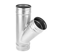 QWORK Divisor de conducto de 4 pulgadas, conector de conducto de junta en forma de T de metal adaptador de manguera de 3 vías para ventiladores de escape, cubiertas de ventilación de secadora y sellos