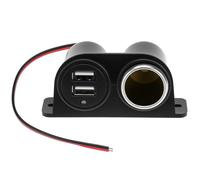 QWORK® Doble USB Encendedor Cigarrillos 3.1A, Fuente de alimentación Universal 12/24V, para automóvil, camión, SUV, Motocicleta y Barco