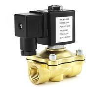 QWORK® Electroválvula, G1/2" Válvula Solenoide Eléctrica, Válvula Electromagnética 220V AC, para Agua, Aire y Aceite
