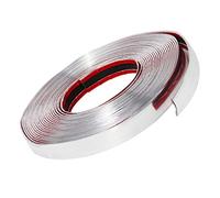 QWORK® Embellecedores para Coches, Cromado Adhesivo Moldura Tira, para Decoracion de níquel Cromo para Coche, 25 mm x 12 m