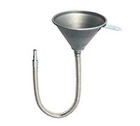 QWORK® - Embudo con Manguera de Acero de 5.5'' / 140mm con Filtro para Todos los aceites, Agua, Combustible diésel y Otros líquidos, longitud 630mm