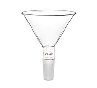 QWORK Embudo de Vidrio de Tallo Corto en Polvo, Filtro de Laboratorio con Diámetro Exterior Superior de 100 mm y Conector 24/40