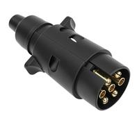 QWORK® Enchufe de Remolque 7 Pines 12V, Conector Impermeable para Camión, RV, Coche y Barco