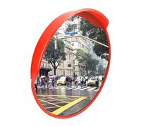 QWORK® Espejo Convexo Espejo de tráfico Espejo de Seguridad para Entradas, Almacenes, Garajes, Ø60 cm Curvatura de 270°, Incluye Accesorios de Montaje