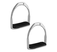 QWORK Estribos Flexibles de Seguridad para Montar a Caballo, sillín de protección de Acero Inoxidable, 1 par