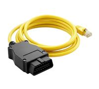 QWORK® Ethernet Cable OBD2 RJ45, Adaptador de Cable OBDII ENET, Compatible con BMW ESYS, Bootmod3, Serie F, ISTA