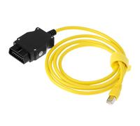 QWORK® Ethernet Cable OBD2 RJ45, adaptador de cable OBDII ENET, compatible con BMW ESYS, Bootmod3, serie F, ISTA