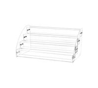 QWORK® expositor pintauñas 4 niveles, estante de exhibición de esmalte de uñas acrílico, capacidad para alrededor de 40 botellas