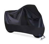 QWORK Extra Grande Funda Moto Impermeable, Funda Moto Grande, 210T, para Resistente al Agua A Prueba de UV, 4XL 295 * 110 * 140cm