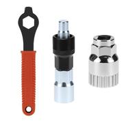 QWORK® Extractor manivela Bicicleta Kit, Extractor de bielas y Llave 16 mm, para Bicicletas de montaña