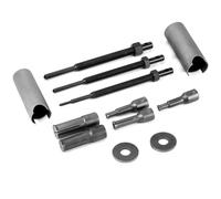 QWORK® Extractor Rodamientos Internos de Motocicleta, 9-23 mm Extractor de Rodamientos de Rueda con Clips Abiertos en 5 Tamaños para Reparar Vehículos de Motor, Motocicletas y Bicicletas