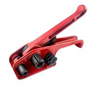 QWORK® Flejado muy práctico, cinta manual de flejado tensor, envoltura abrazadera, tensor de flejado de poli y cortador Herramientas manuales de anillo Molinete para 13-19 mm PET/PP Banda