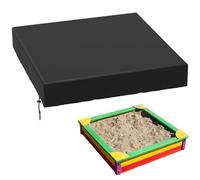 QWORK® Funda arenero 420D Oxford, 160x160x20cm cubierta protección impermeable, para areneros y piscinas