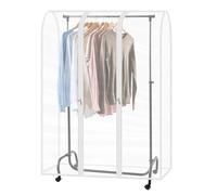 QWORK® Funda burro ropa con cremallera, 150 x 50 x 110 cm bolsas transparentes protectoras para ropa