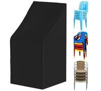QWORK® Funda para sillas jardín, Funda Protectora sillas Resistente a los Rayos UV y al Agua 65 x 65 x 80/120 cm, para sillas apilables