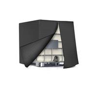 QWORK® Funda Protectora IBC, Resistente a Las heladas, para depósito IBC de 1000L, 120 * 100 * 116cm, Negra, Mantiene el Calor, Impermeable
