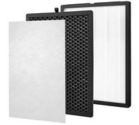 QWORK® FY1410/13 Juego de filtros de repuesto compatible con Philips purificadores de aire AC1212 AC1213 AC1214 AC1215 AC1217 AC1219 AC2729 (Incluye 1 filtro HEPA y 1 filtro de carbón activado)