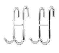 QWORK® Gancho de Baño, Ganchos para puerta de ducha (2 unidades), Vidrio Ganchos de Baño Ligeros, Uso como Toallero, Soporte para Extractor de Ducha, Acero Inoxidable 304