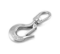 QWORK® Gancho de Elevación Giratorio de Acero Inoxidable 304 (650 kg)