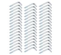QWORK® - Ganchos de tornillo de acero al carbono, alcayatas pared en forma de L, 34mm x 15mm, 50 piezas