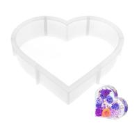 QWORK® Gran Moldura de Silicona Epóxica en Forma de Corazón Grande 22CM - Molde de Resina DIY para Conservación de Flores y Regalos de Boda