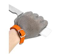 QWORK® Guantes Anticorte Livel 5 - Acero Inoxidable 316L - Guante de Trabajo de Seguridad para Cocina, Jardín y Carpintería (XL, 1 Pieza)