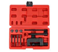 QWORK® Herramienta para Romper Cadenas de Motocicleta, 13 Piezas Remachadora para Cadenas, Herramienta para Remachar Bicicletas y Motores