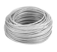 QWORK® hilo desbrozadora, cable de recortadora de acero, 2.4mm x 30 metros para cortadoras de césped