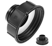QWORK® IBC adaptador de conector, negro S100x8 a S60x6 accesorio de conector para tanque IBC