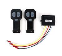 QWORK Inalámbrico Cabrestante Control Remoto Kit, Mando a Distancia Inalámbrico para Winch, 12V 30M