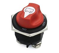 QWORK® Interruptor de batería aislador 32 V CC 200 A Interruptor Maestro de batería ON-Off-out extraíble para Coches, Camiones, vehículos Todoterreno, Barcos Marinos (200 A)