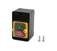 QWORK® Interruptor de Botón Pulsador AC 220V/380V 10A Interruptor de Botón de Encendido/Apagado para Equipo Mecánico