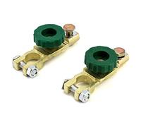 QWORK Interruptor de la bateria , cortacorrientes bateria , desconectador de bateria de zinc, para barcos, camiones, camiones, autocaravanas, vehículos tractores, 2 piezas