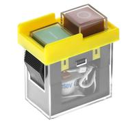 QWORK® Interruptor de seguridad KJD6 5E4 AC250V 6(4) A, IP55, interruptor de herramientas, botón de inicio, interruptor electromagnético