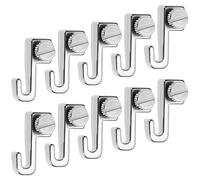 QWORK® Juego de 10 ganchos mini para rieles de cuadros, ajustables en altura, capacidad de carga de 4 kg