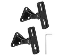 QWORK® Juego de 2 Cajas universales para Soportes de Pared para Altavoces Soporte de Pared, inclinación/rotación de 180º, soporta hasta 13,6 kg
