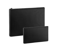 QWORK® - Juego de 2 estuches para documentos ignífugos, seguros, ignífugos, impermeables, para dinero, para documentos A4, pasaporte, efectivo, tarjeta bancaria, joyas, objetos de valor