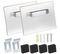 QWORK® juego de 2 ganchos para colgar imágenes soporte para espejo 60x80mm, ganchos autoadhesivos para imágenes soporte para espejo capacidad de carga de hasta 6kg, incluye accesorios de montaje.
