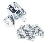 QWORK® - Juego de 20 mini abrazaderas para manguera de 7-9 mm, ajustables, de acero al carbono galvanizado, ideales para tuberías de combustible y agua