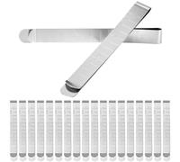 QWORK® Juego de 20 Pinzas Couture de Acero Inoxidable - Clips con Regla de Acolchado de 7,6 cm para Fijación y Marcado