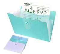 QWORK® Juego de 3 Carpeta Clasificadora A4 con 12 Bolsillos, Carpeta Acordeon con Etiqueta de índice - Ideal para Profesionales y Estudiantes