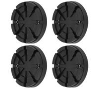 QWORK® Juego de 4 Placas de Goma Almohadillas de Goma Ø125mm para Gatos y Plataformas Elevadoras - Protege el Coche de arañazos