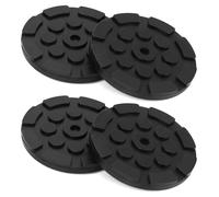 QWORK® Juego de 4 Placas de Goma Almohadillas de Goma de Ø120 mm para Gatos y Plataformas Elevadoras: Protege los automóviles de arañazos