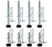 QWORK® Juego de 8 Patas Regulables para Muebles, 55mm/105mm, Eleva los Muebles hasta 25/75 mm, Capacidad 150kg, Antideslizante
