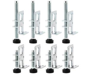 QWORK® Juego de 8 Patas Regulables para Muebles, 55mm/105mm, Eleva los Muebles hasta 25/75 mm, Capacidad 150kg, Antideslizante